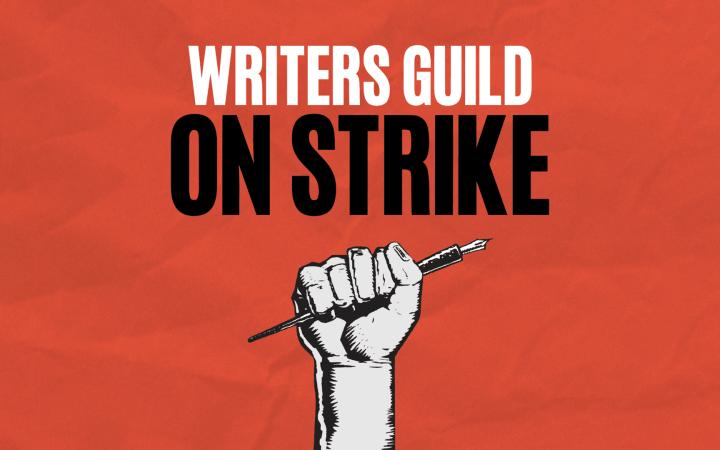 ملصق ترويجي لإضراب نقابة الكتاب الأمريكية