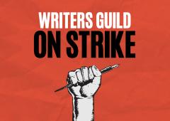 ملصق ترويجي لإضراب نقابة الكتاب الأمريكية