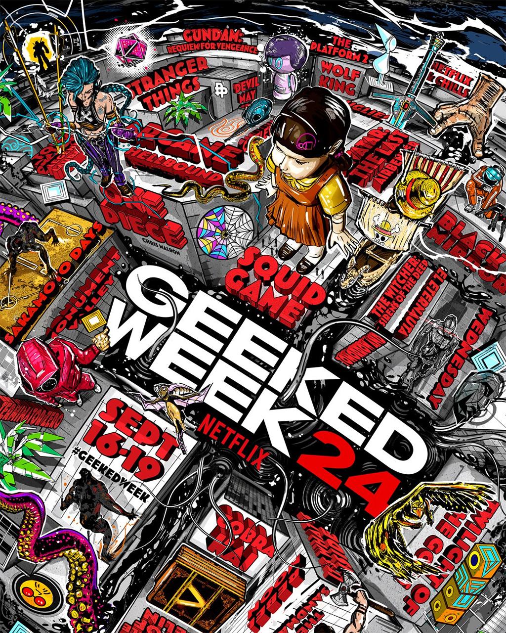 ملصق حدث نتفليكس Geeked Week 2024 ملصق حدث نتفليكس Geeked Week 2024